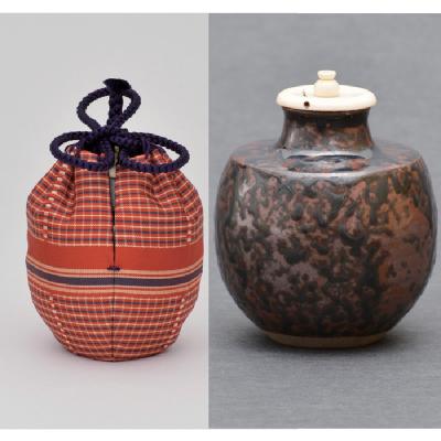 茶入 大名物 漢作 唐物 本願寺文琳写【販売】-茶道具は京都しみず孔昌堂