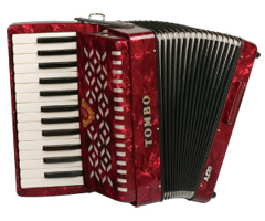 大幅メンテ完了】トンボ ソプラノアコーディオン KA-27S 赤（即演奏可