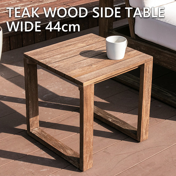lushroom ガーデン サイドテーブル チーク 無垢材 ブラウン テーブル