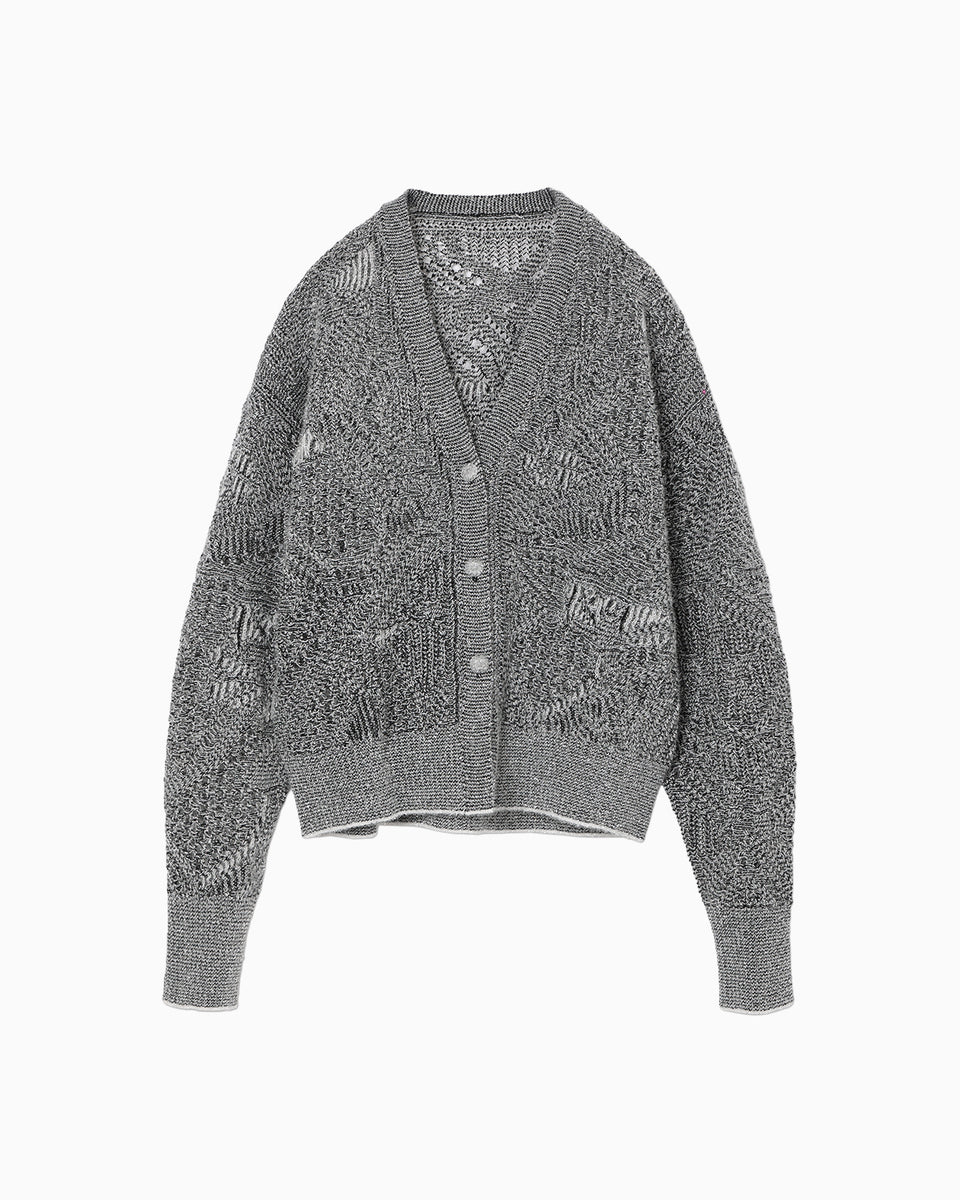 Shimmering Knit Cardigan - black - Mame Kurogouchi