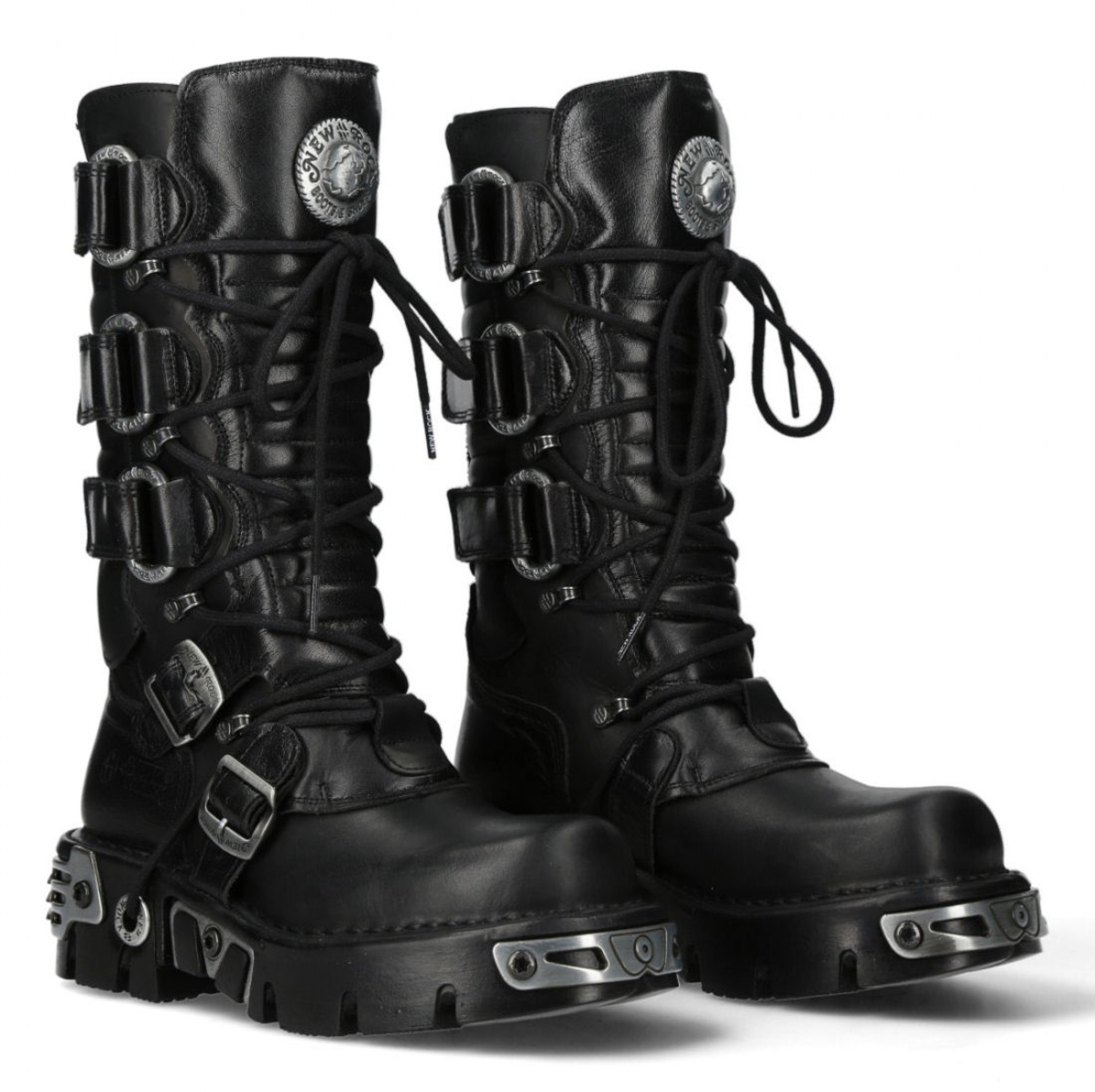 Boots New rock - Girdle Boots (474-S1) Black - Metalshop.us