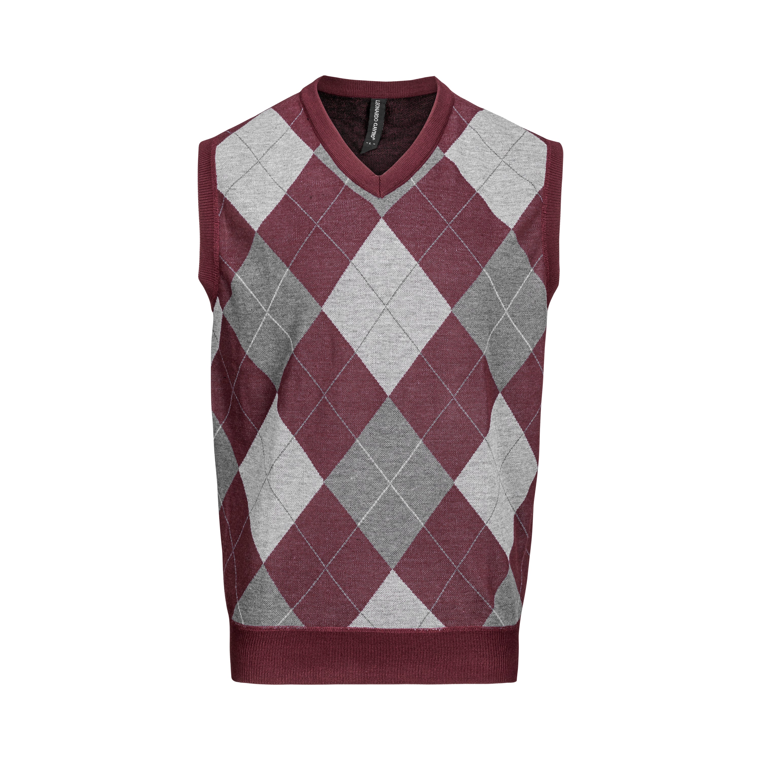 LEONARDO GAVINO ARGYLE V-NECK VEST (more colors) – Miltons - The