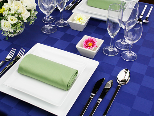 撥水テーブルクロスのE027 ブロックチェック／テーブルクロスの通販