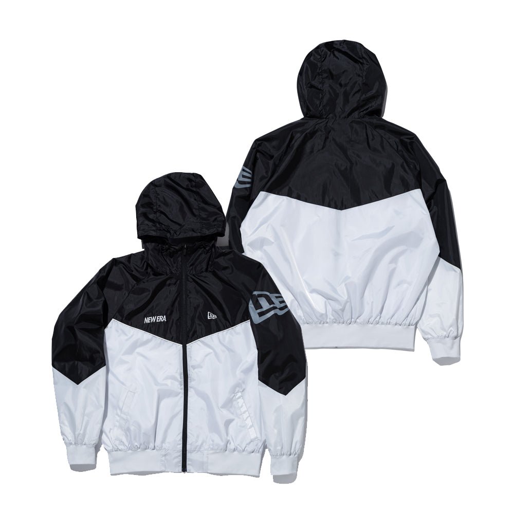 ウィンド フーディージャケット パイピング ブラック/ホワイト
