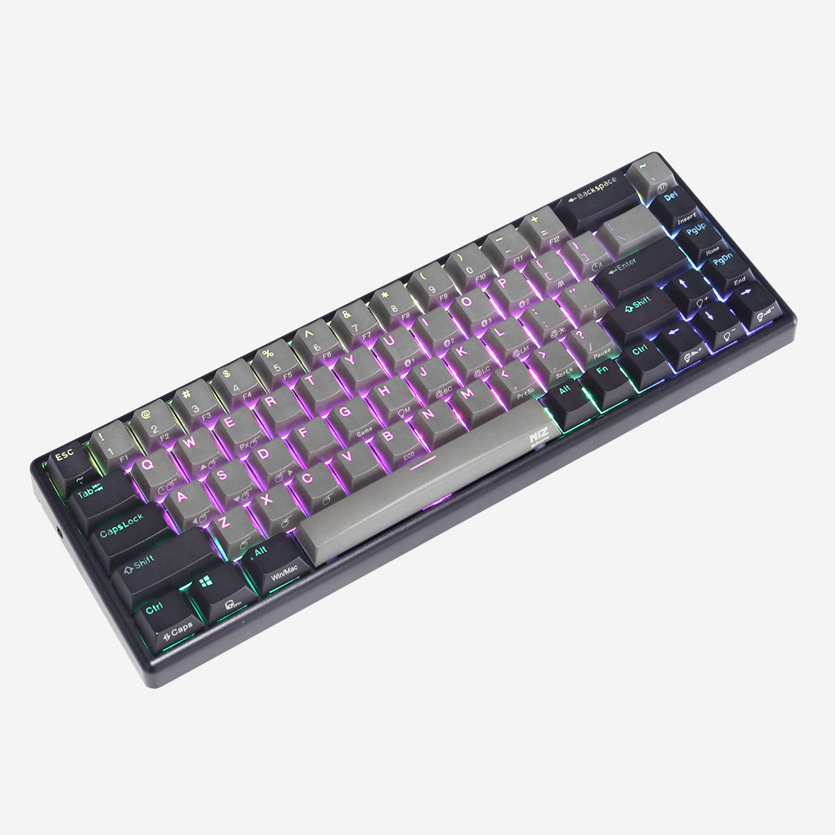 NiZ ATOM68 静電容量無接点ワイヤレスキーボード バックライト付き 黒い