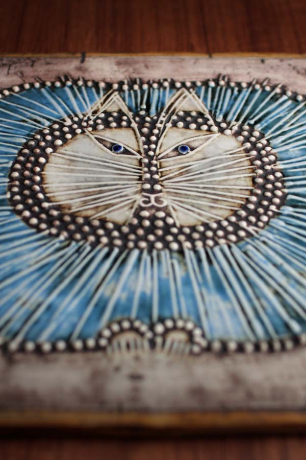 リサ・ラーソン UNIK陶板シリーズ ネコ/ Lisa Larson UNIK Katt #1