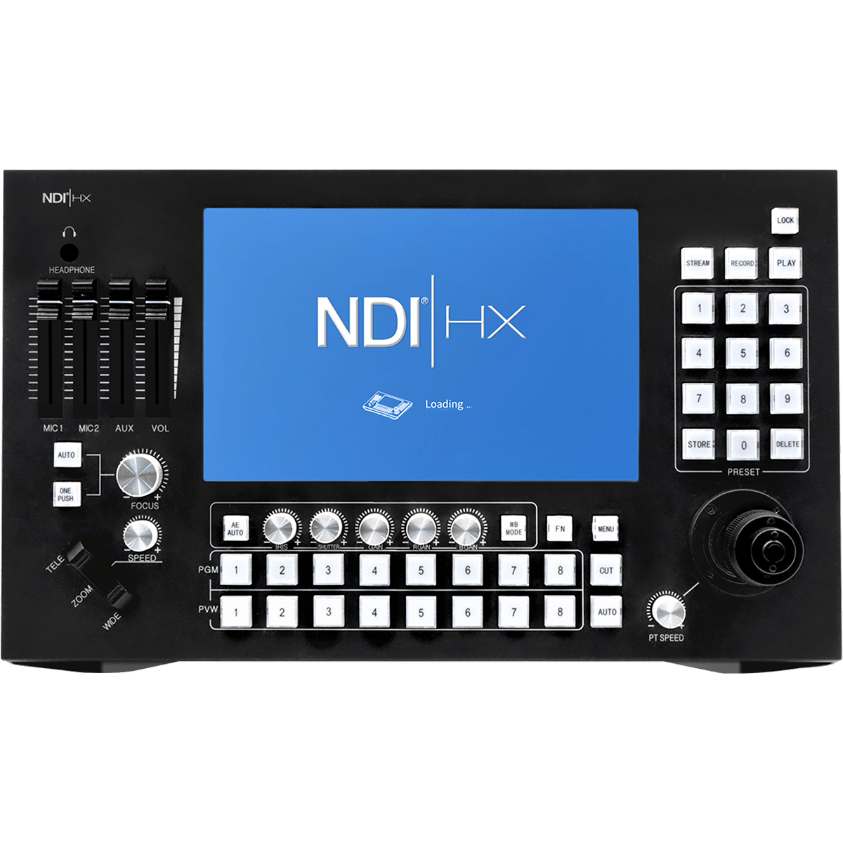Jimcom 8-Channel Touch Broadcast Switcher and PTZ Controller with NDI|