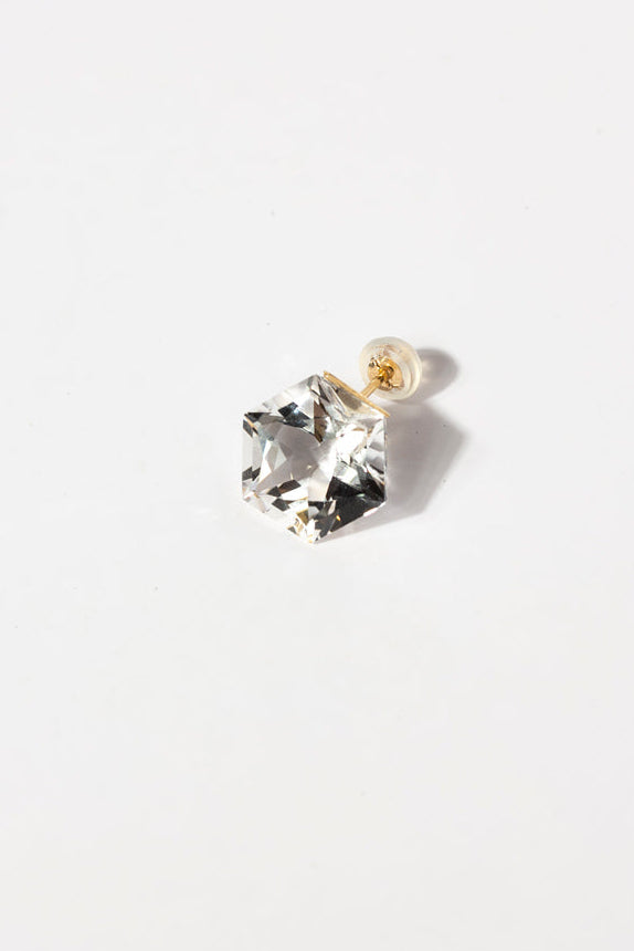 simmon Seta Hexagon quartz pierced earring シモン セータ クォーツ