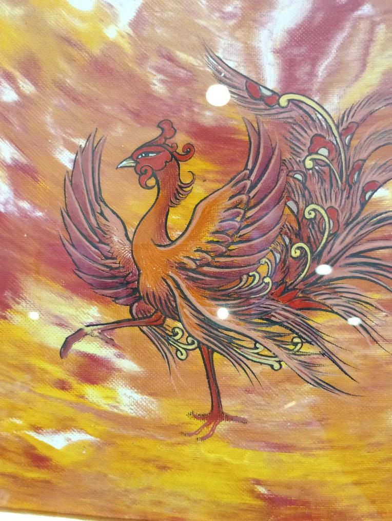 本日 2025年 夏至 龍敬子 「鳳凰」太陽エネルギー！ 波動絵画原画