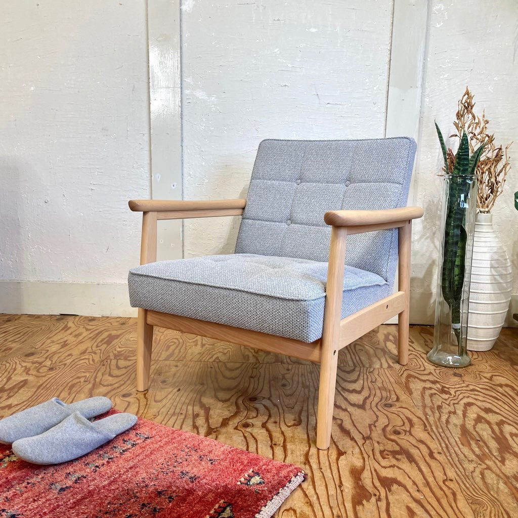 カリモク60 / karimoku Kチェア ミストグレー ピュアビーチ アーム