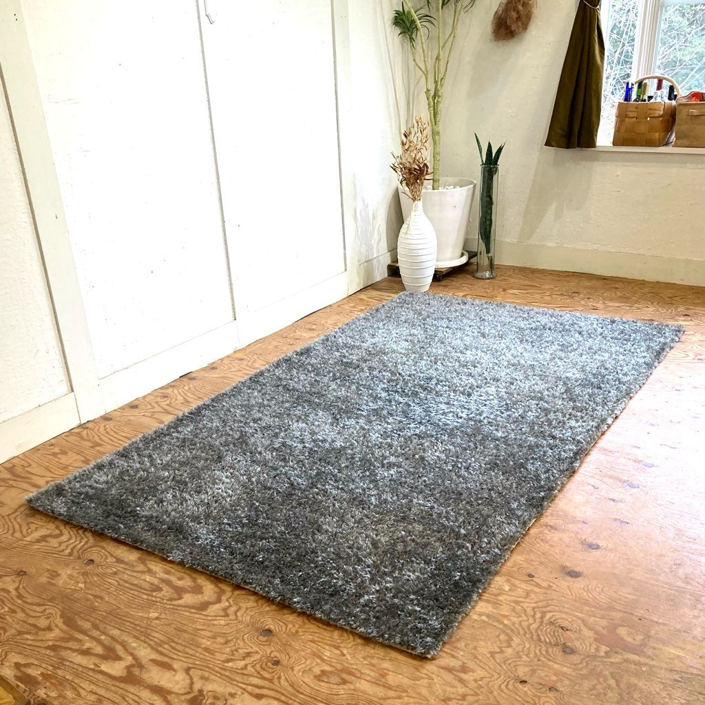 展示品□フクラ□マルチシャギーラグ□カーペット□パープル