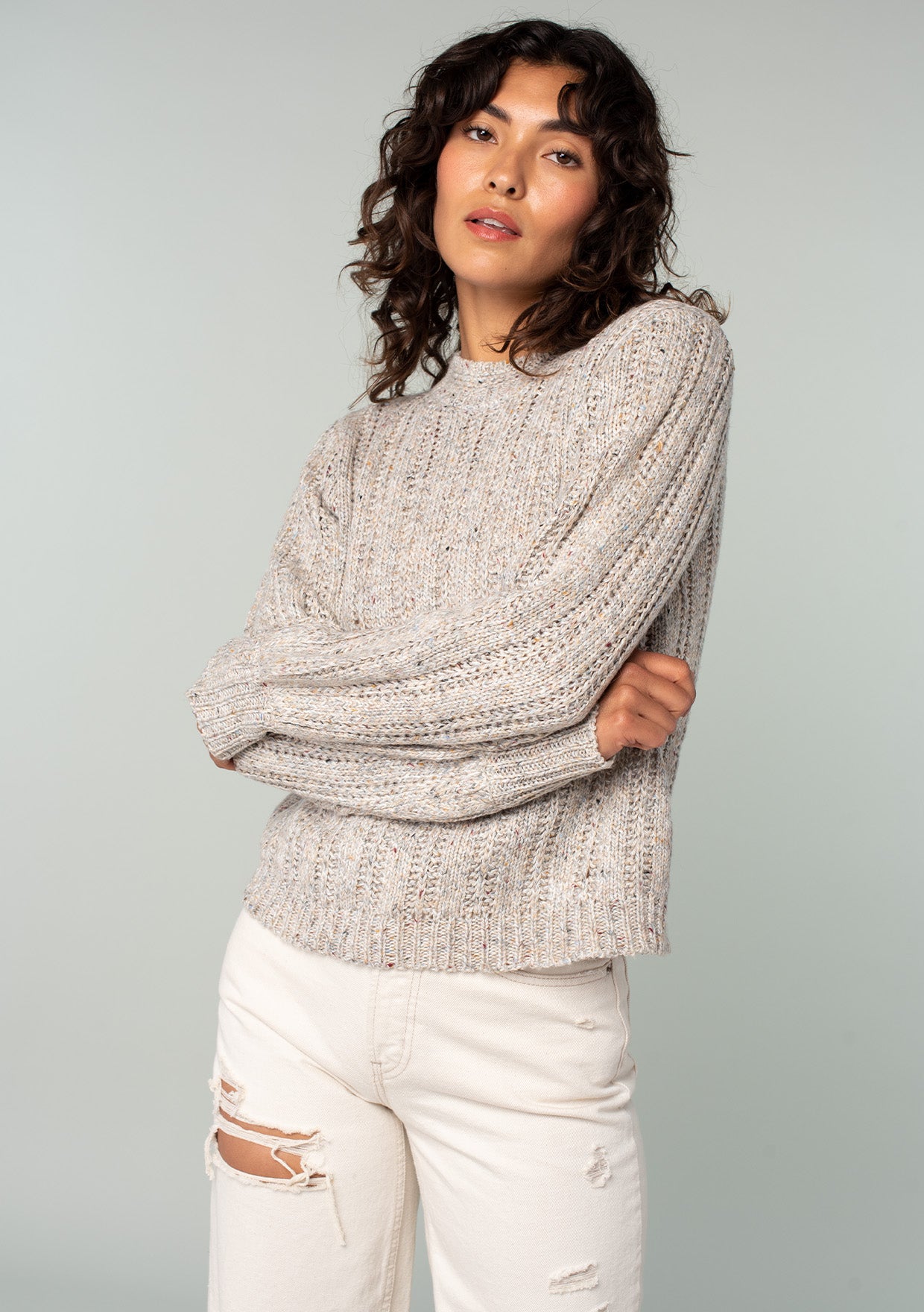 Women's Sweater - Lightweight Knit Volume Sleeve Sweater | LOVESTITCH