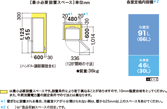 仕様/寸法 | SJ-GD14D | 冷蔵庫トップ：シャープ
