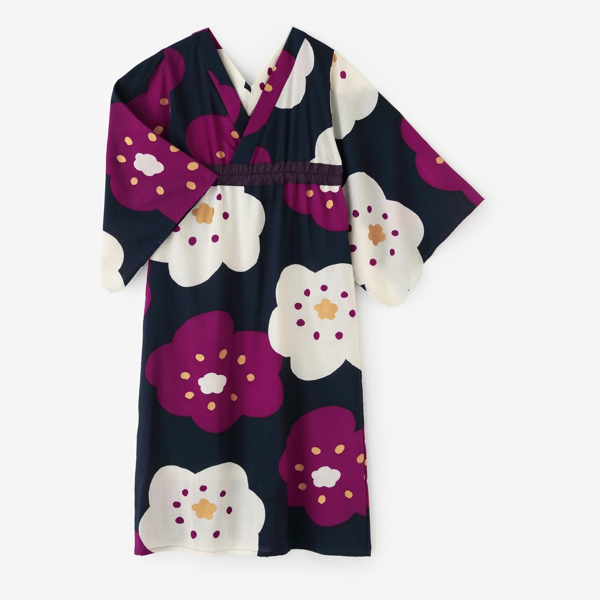 net限定】モスリン みたて衣／ほほえみ 鉄紺（てつこん）