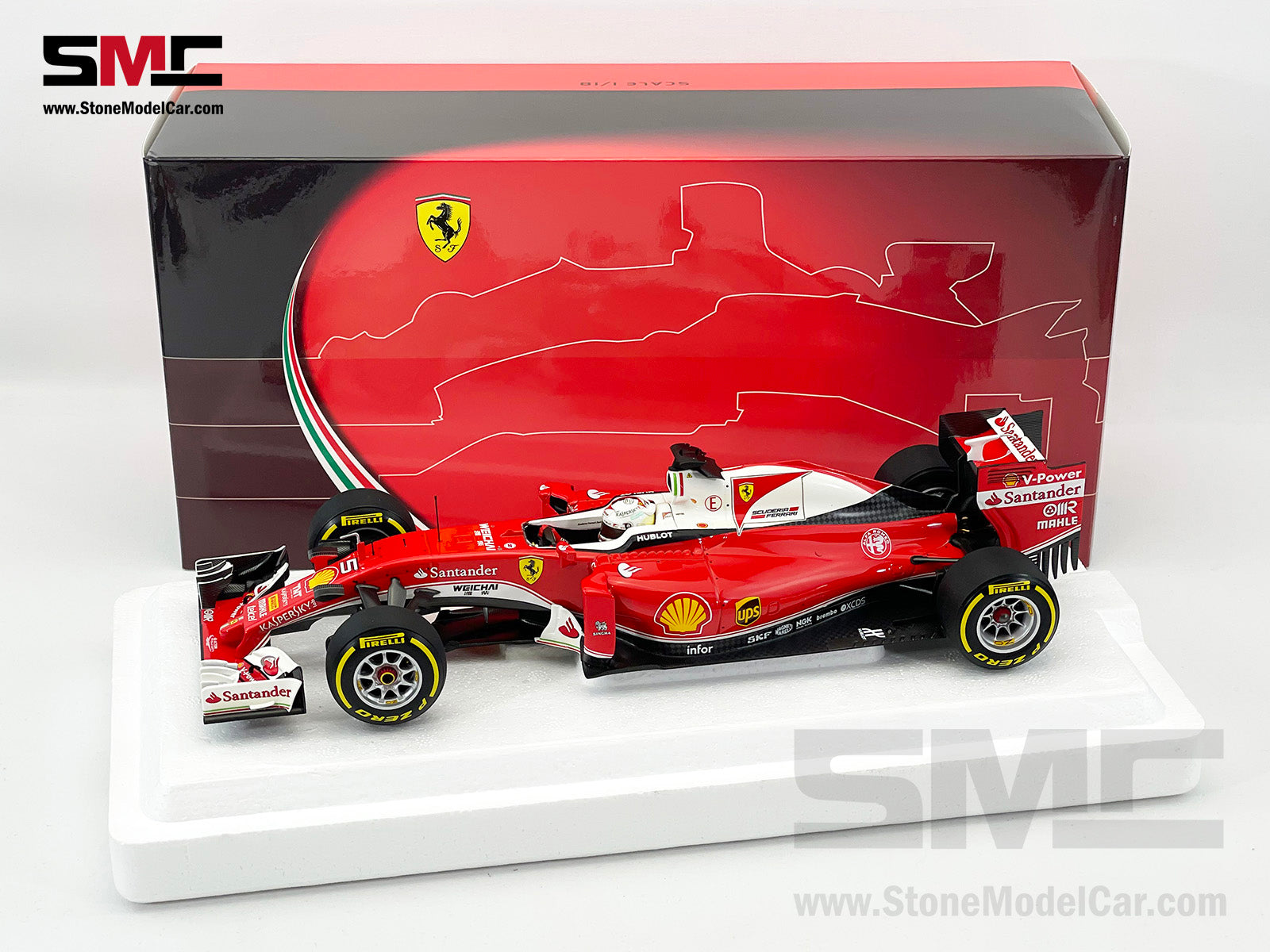 BBR 1:18 Ferrari F1 SF16-H #5 Sebastian Vettel Australia GP 2016
