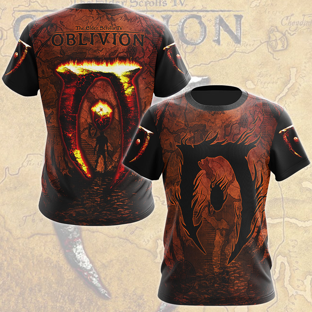 The Elder Scrolls IV: Oblivion Video Game All Over Printed T-shirt