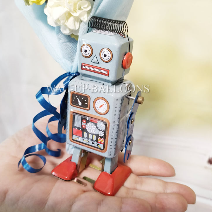 ブリキロボットをセットに追加する♪ – バルーン電報バルーンギフト