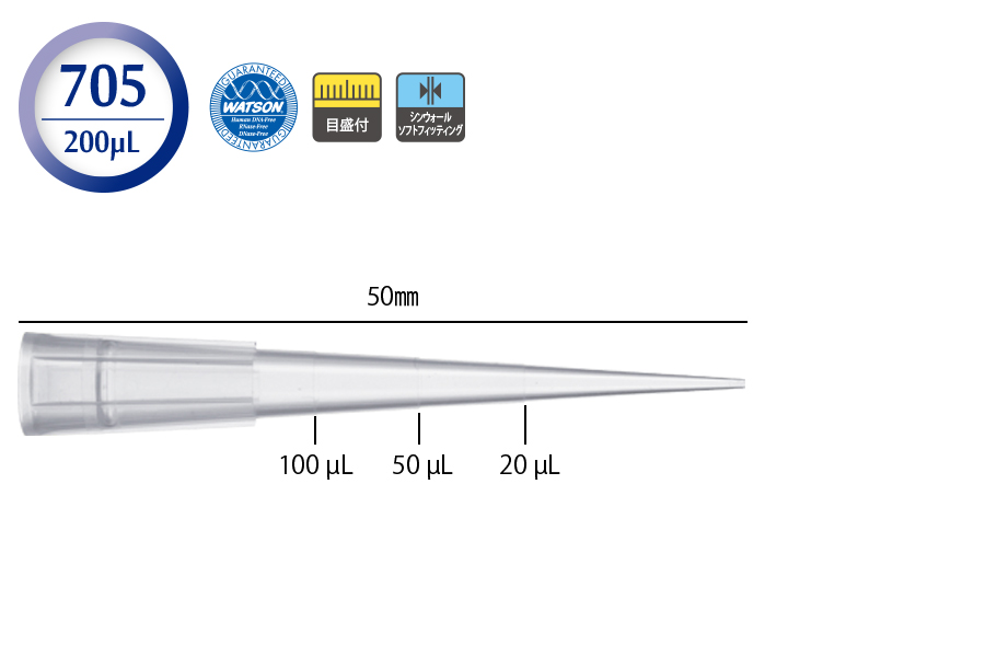 200 µL ピペットチップ - WATSON株式会社