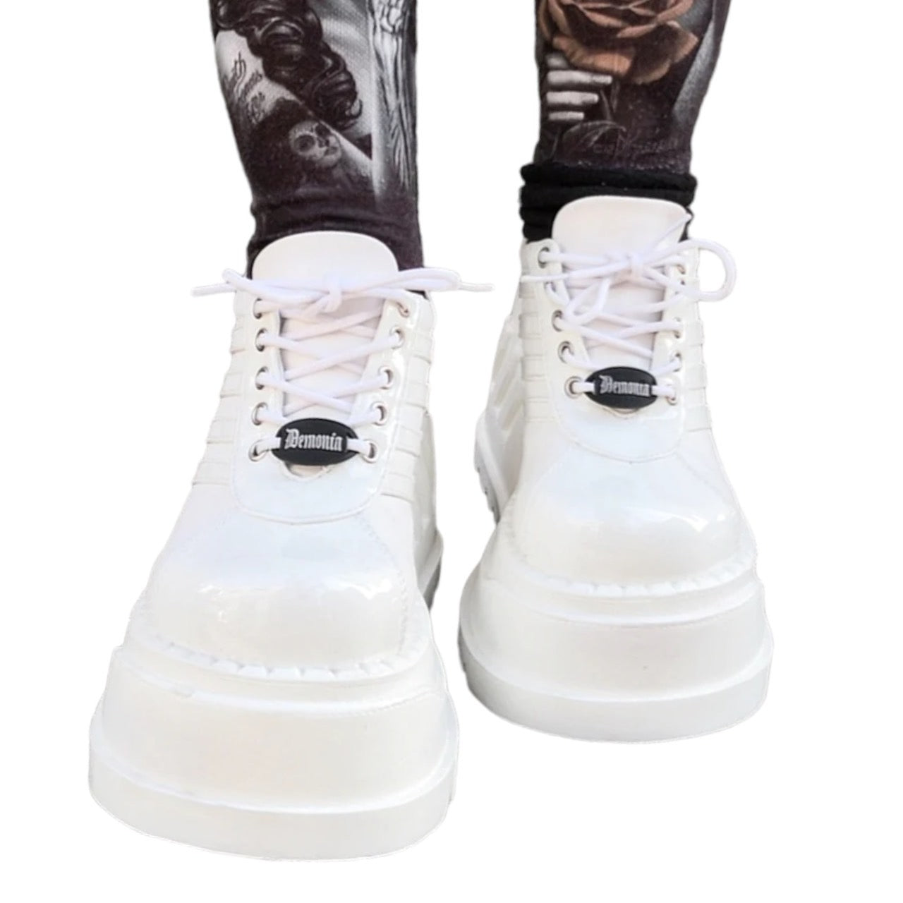 DEMONIA】ウェッジソール厚底スニーカー(ホワイト) – EpicureanGarden