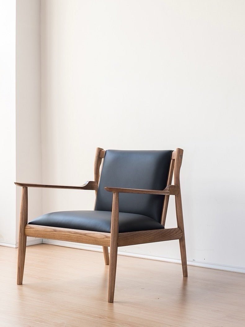 Leather Wood Lounge Chair / レザーウッドラウンジチェア