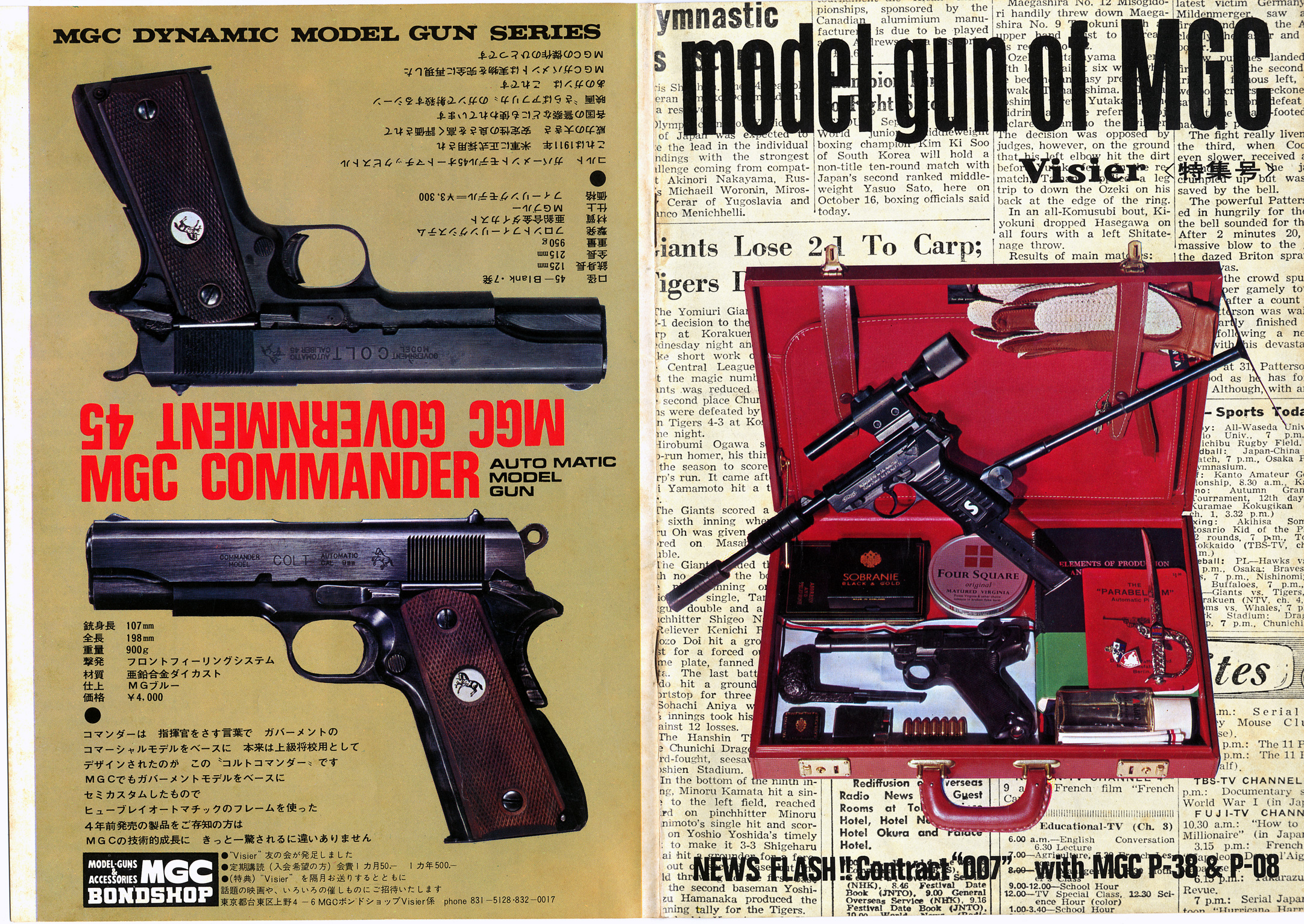 model gun of MGC/Visier 特集号/カタログ/1966年発行 model gun of