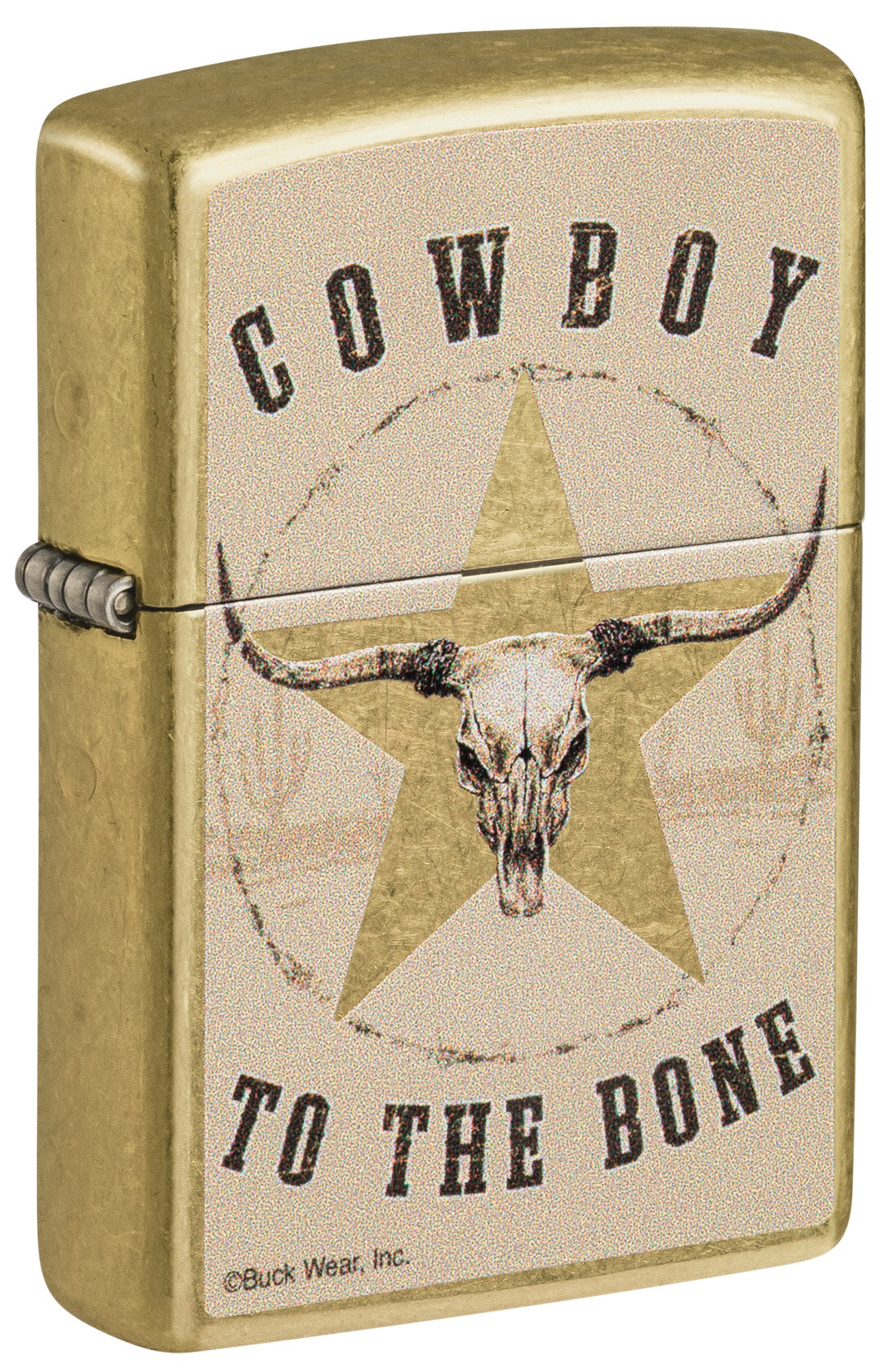 Buck Wear™ Cowboy to the Bone Design Street Brass Windproof