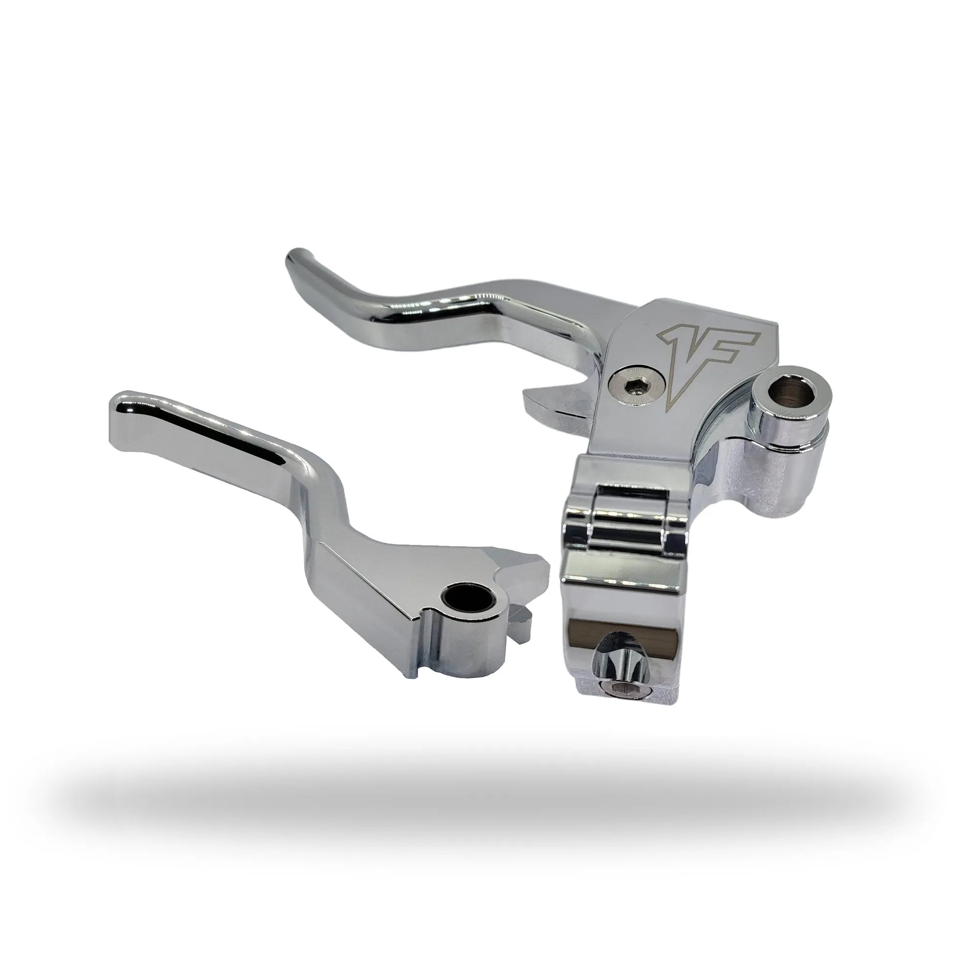 1FNGR HD Chrome EZ Pull Clutch and Brake Lever Set | Dyna/Softail