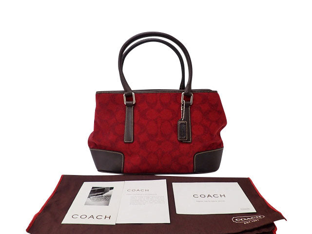 COACH コーチ Signature Wool Tote Bag シグネチャー ウール トート