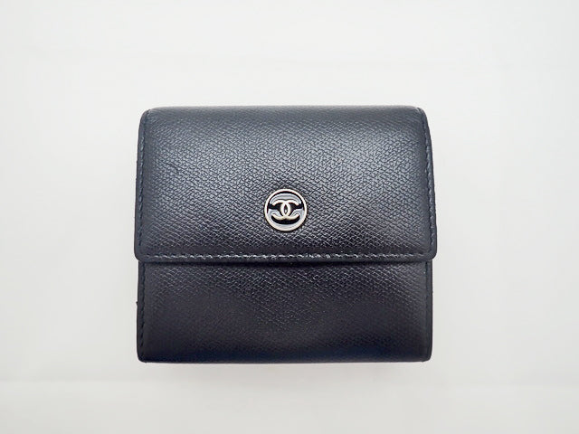 CHANEL シャネル COCO Button ココボタン W hook Wallet Wホック財布