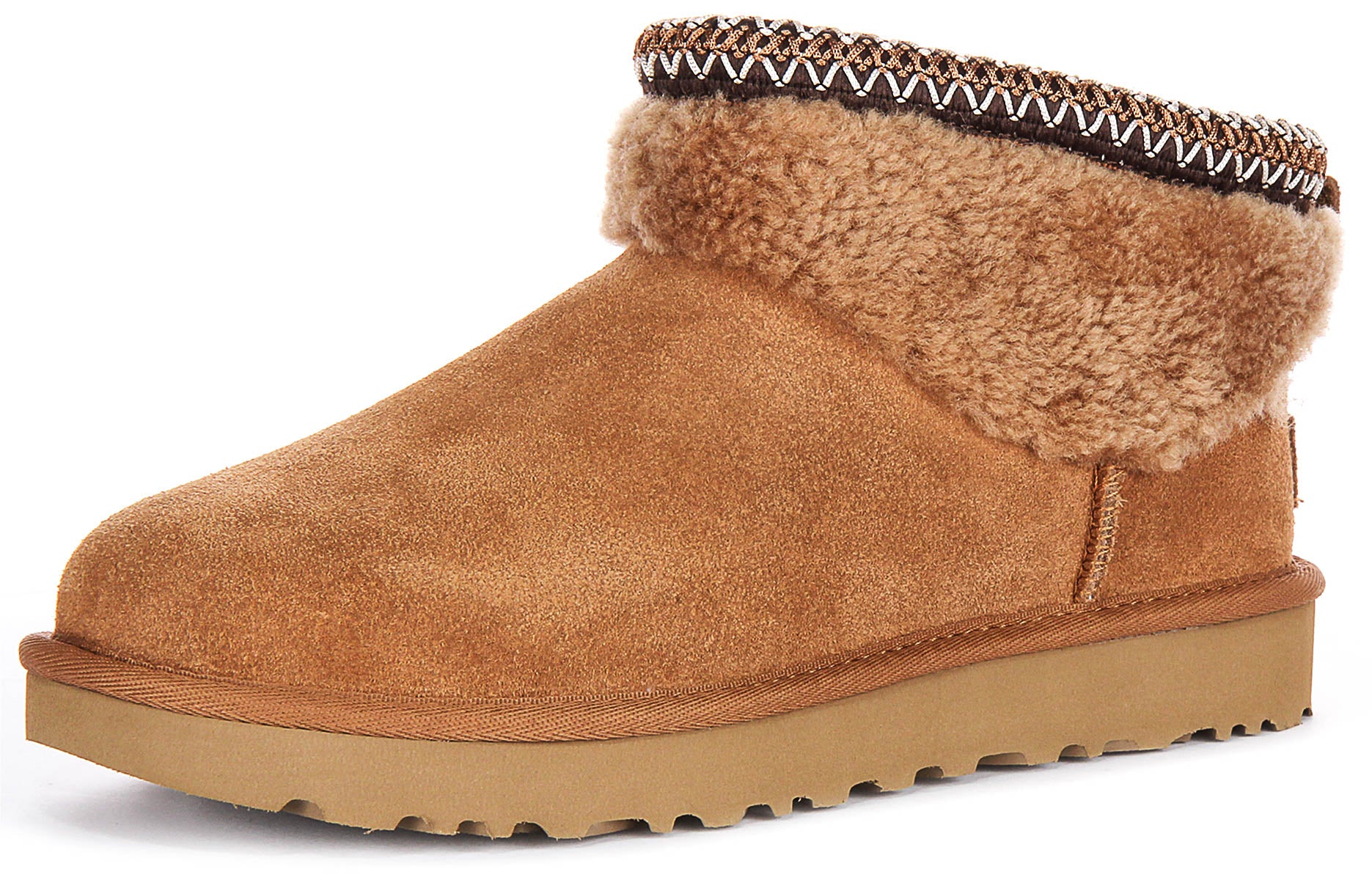 Ugg Australia Ultra Mini Maxi Curly In Chestnut For Women | Short