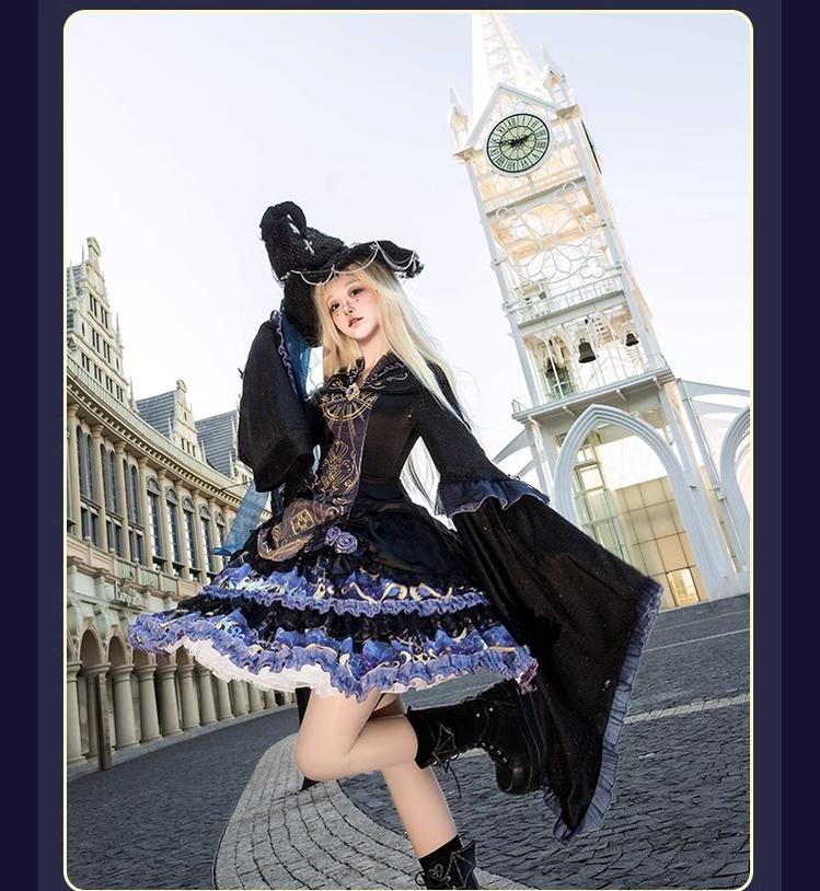 Gothic Lolita OP Suit Witch Lolita Dress and Shawl