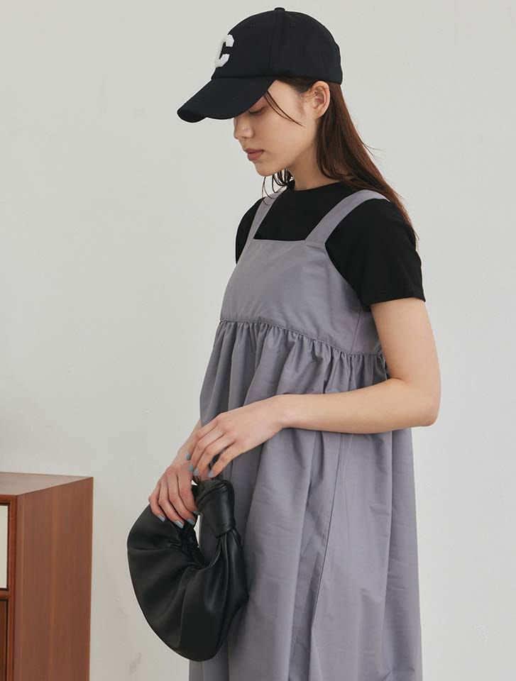 Edit Sheen エプロンロングワンピース | 人気レディースファッション