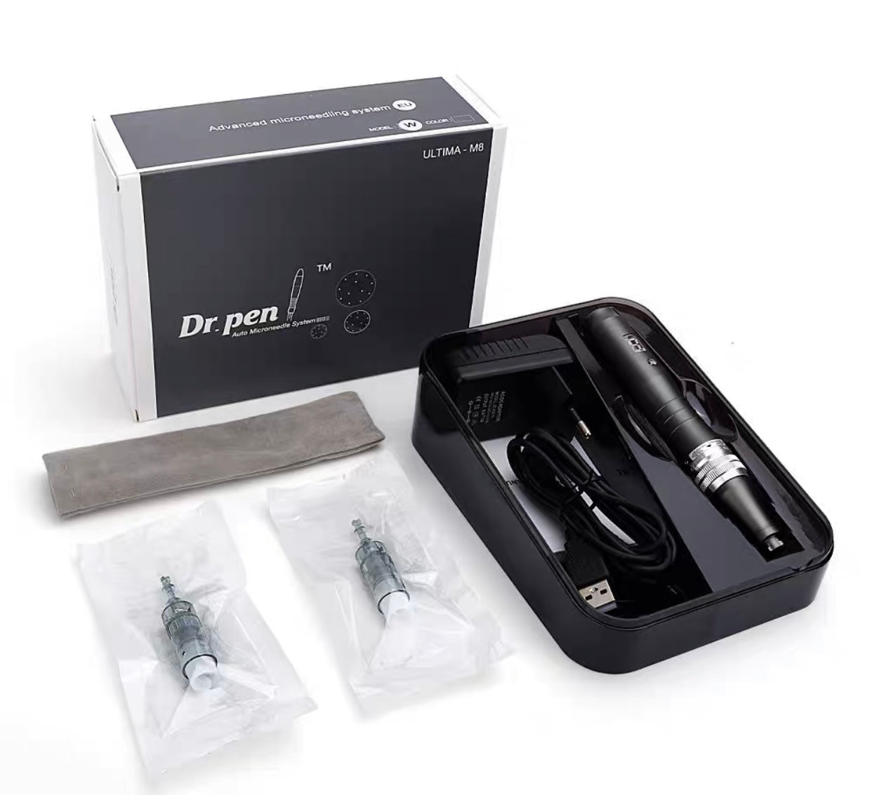 DR Pen M8電動微針MTS無線小黑筆納米微晶美容儀導入儀飛梭筆正品防偽