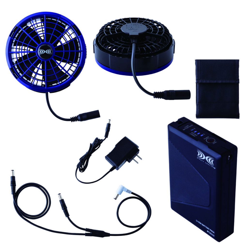 空調服 SK25011 25Vスターターキット+予備バッテリー+予備ファンセット