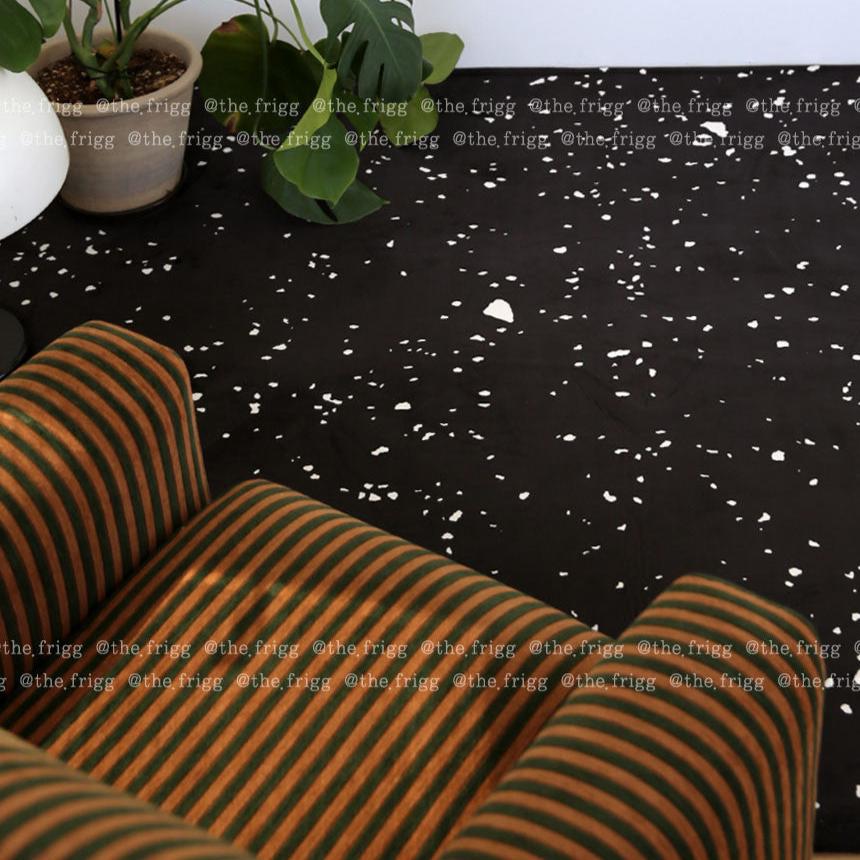 ブラックテラゾーラグ｜洗えるラグ – 1acspaces