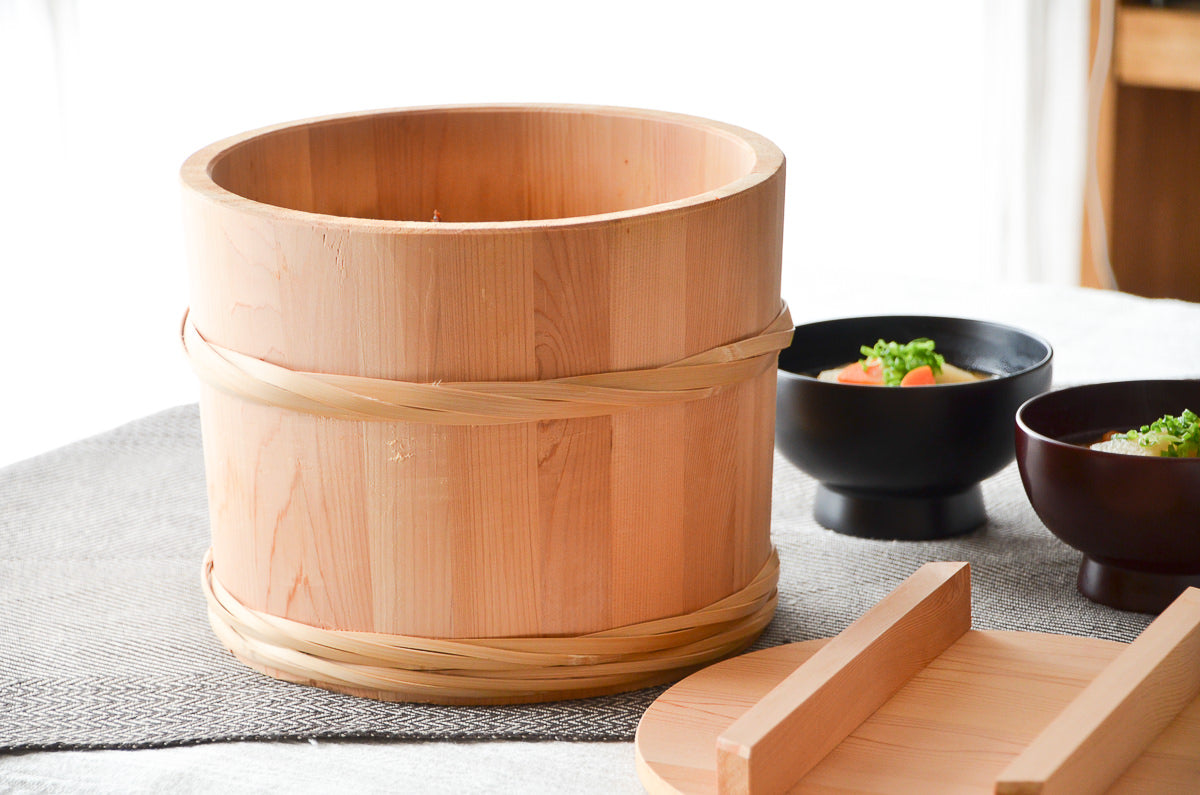 さわらの漬物桶 竹タガ仕上げ – 市川籠店 | 1basketry