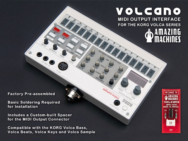 コルグVolcaシリーズにMIDIアウトポートを増設するキット VOLCANO –