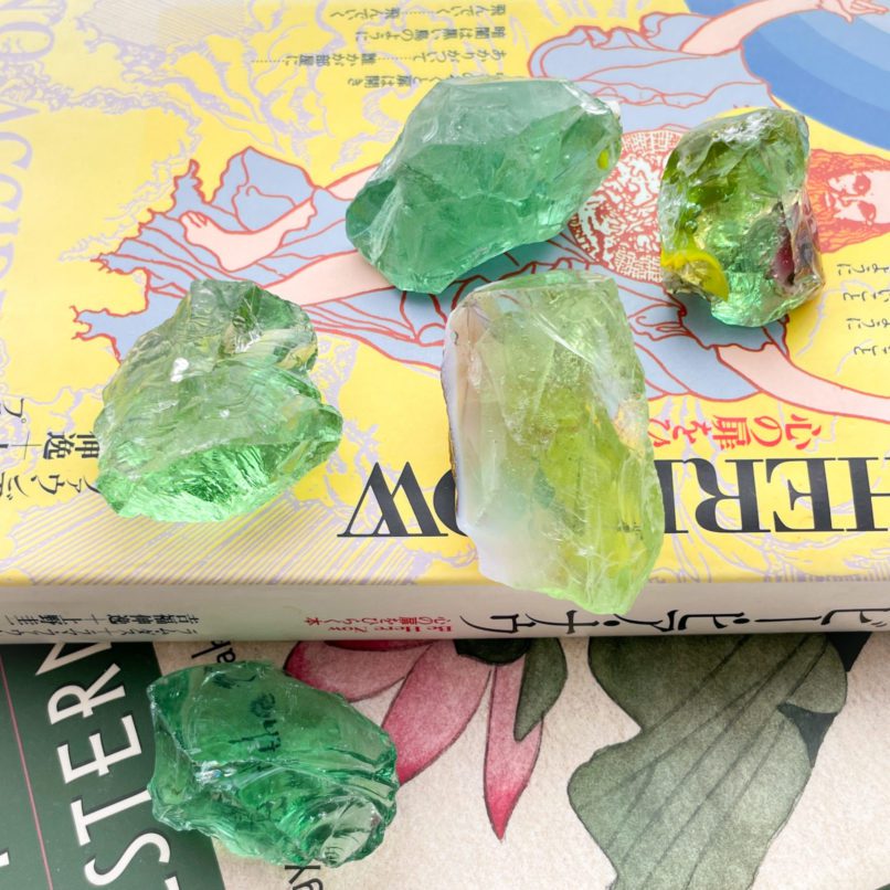 グリーン アンダラクリスタル（モナトミックガラス）Ram Dass セット