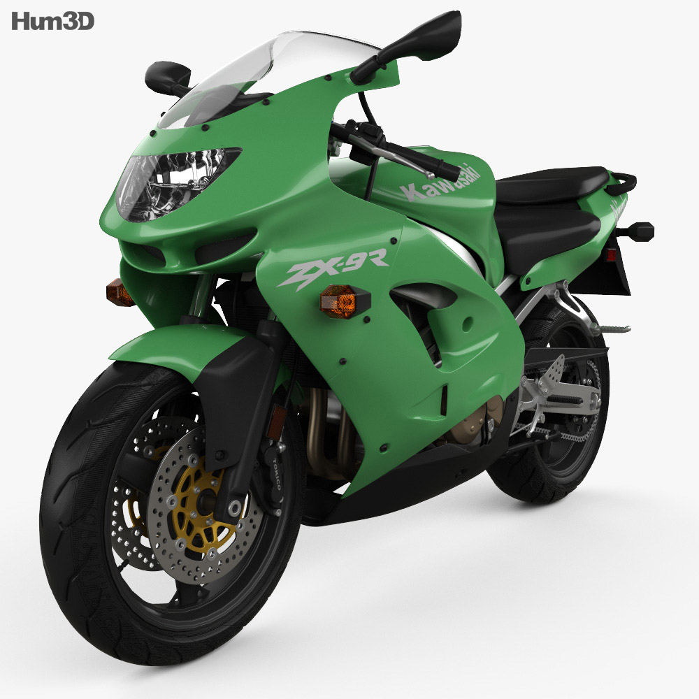 Kawasaki Ninja ZX-9R 1998 3Dモデル - ダウンロード モーターサイクル