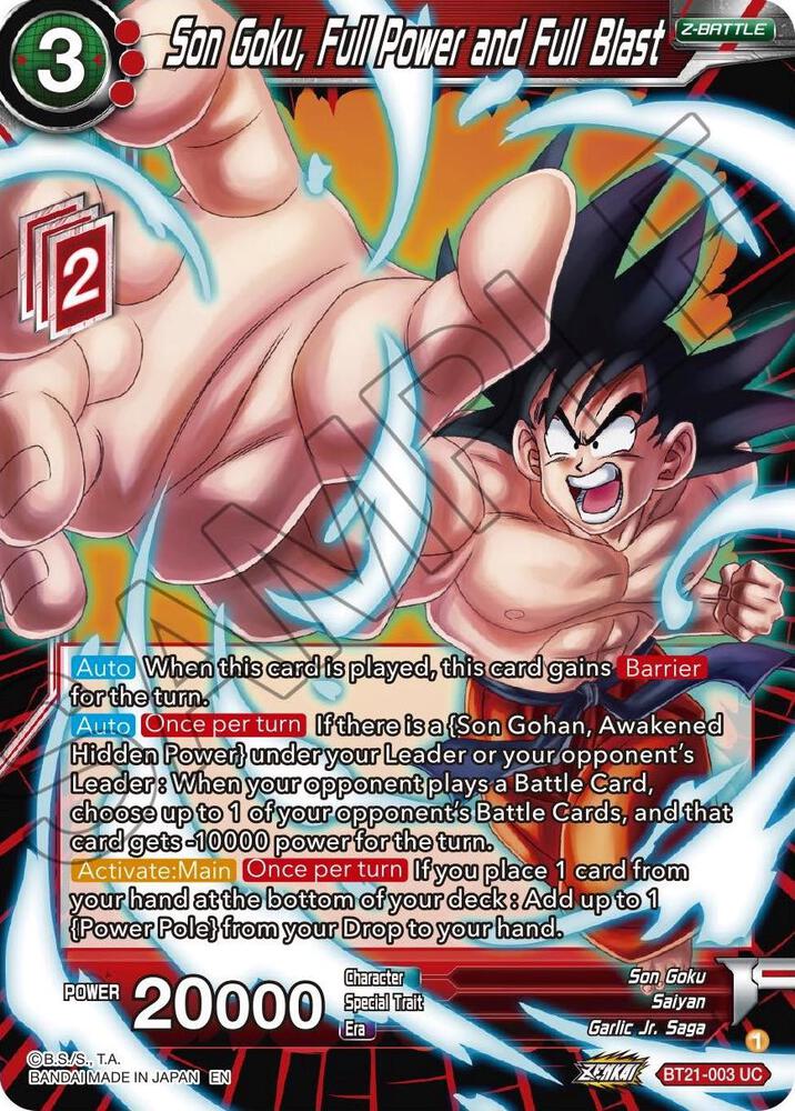 Son Goku, Full Power and Full Blast - Wild Resurgence - Dragon