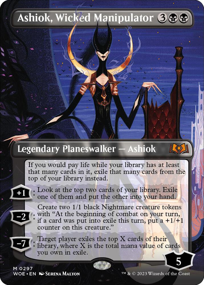 Ashiok, Wicked Manipulator (Borderless) - Wilds of Eldraine