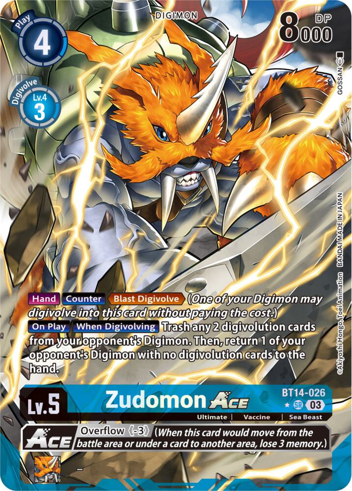 Zudomon ACE (Alternate Art) - Blast Ace - Digimon Card Game