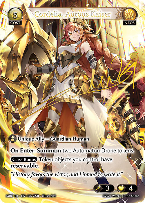 Cordelia, Aurous Kaiser (CSR) - Mercurial Heart - Grand Archive