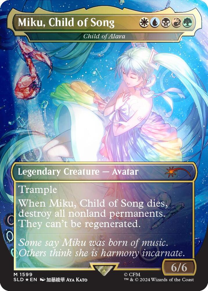 Miku, Child of Song - Child of Alara (Rainbow Foil) - Secret Lair