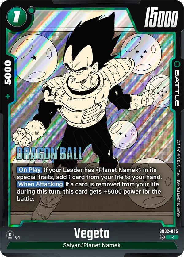 Vegeta - SB02-045 - Manga Booster 02 - Dragon Ball Super: Fusion