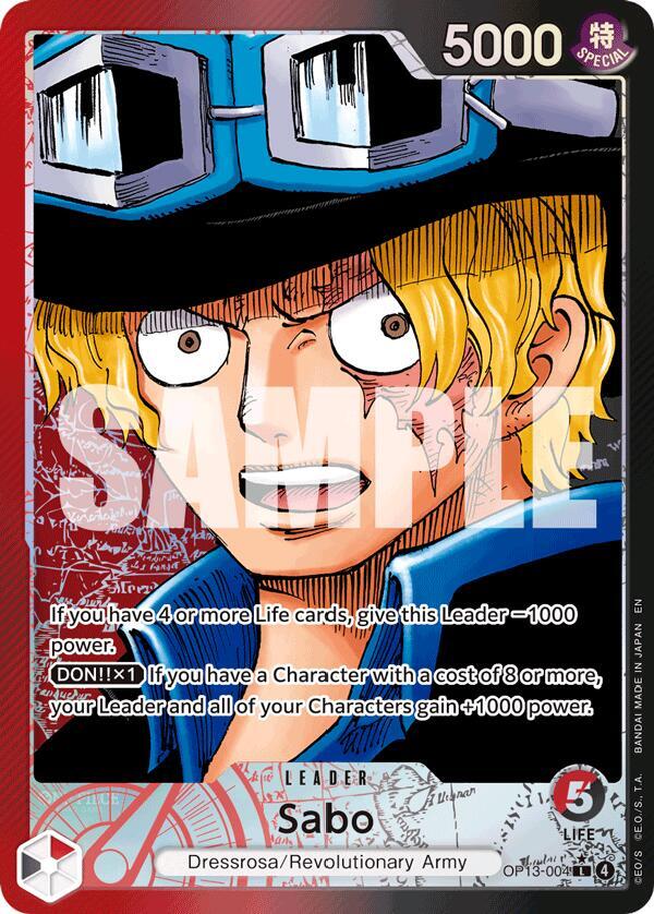 Sabo (004) (Alternate Art) - Carrying On His Will - One Piece Card