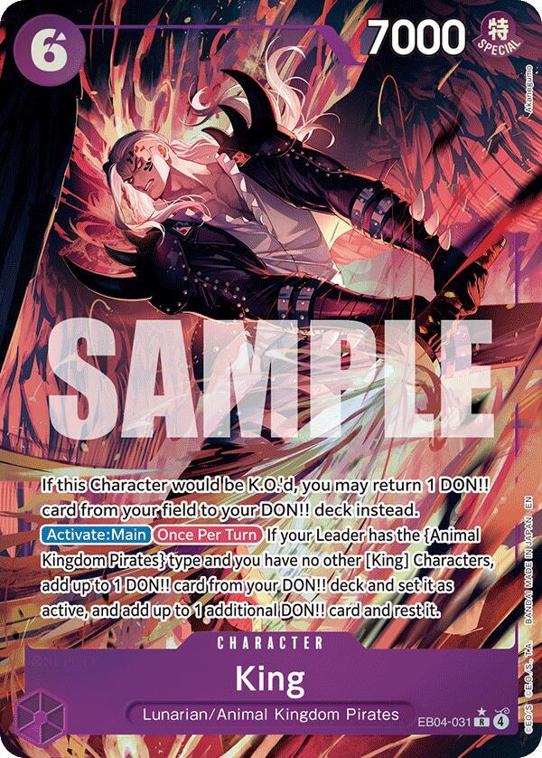 King (Alternate Art) - The Azure Sea's Seven - One Piece Card Game