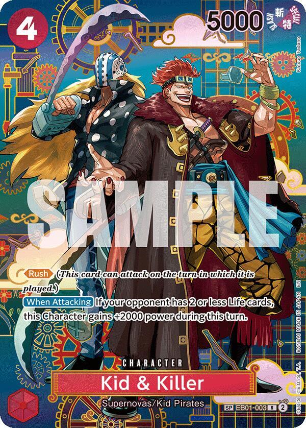 Kid & Killer - EB01-003 (SP) - The Azure Sea's Seven - One Piece