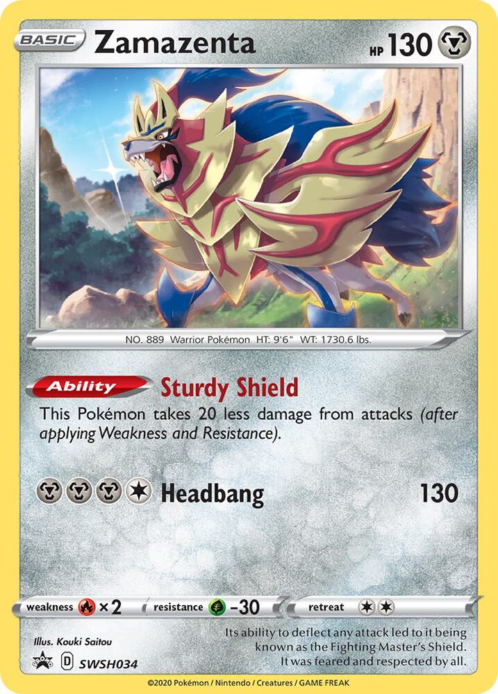 Zamazenta - SWSH034 - SWSH: Sword & Shield Promo Cards - Pokemon