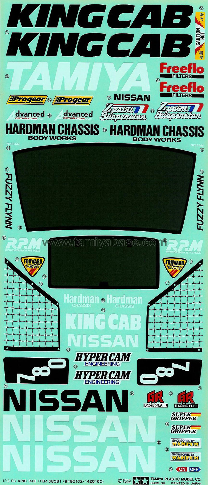 58081 - Tamiya decal database - TamiyaBase.com